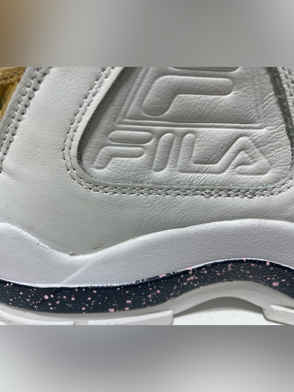 Fila Grant Hill 2 Hall of Fame Shoes Mens 10 White Gold Navy 1BM00581-125 - Picture 5 of 13